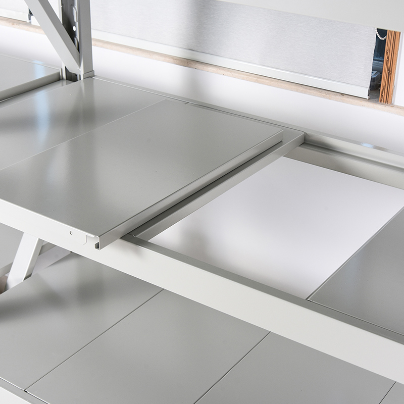 Raskas säädettävä joustava teräshylly supermarketeille ja apteekkivarastoille